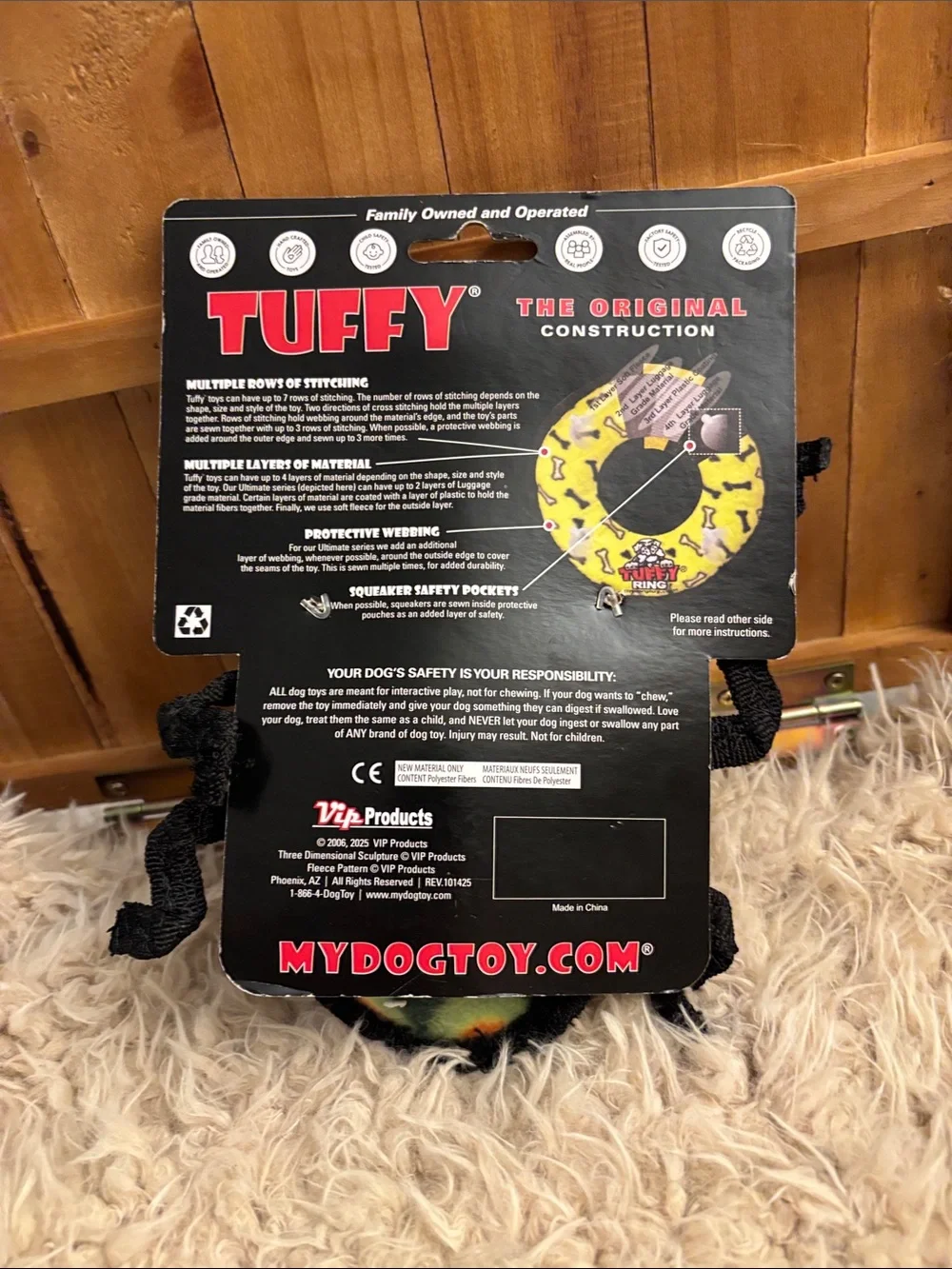 NWT Tuffy worlds strongest soft dog toy